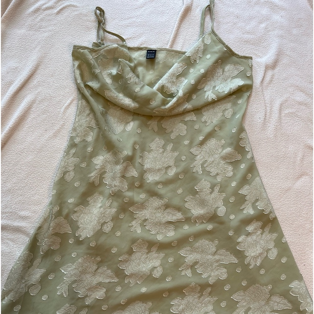 Floral green dress